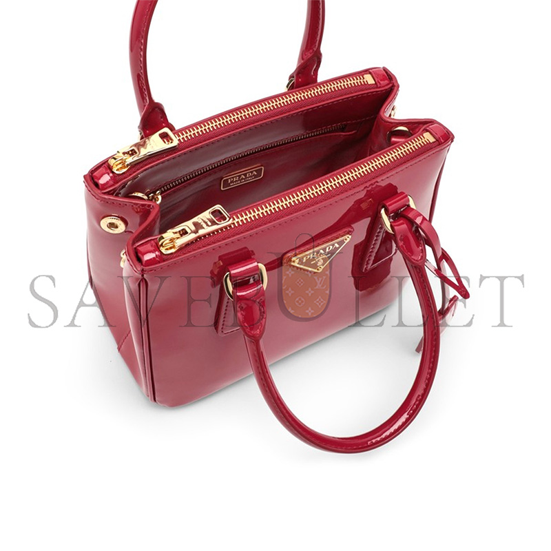PRADA GALLERIA PATENT LEATHER TOTE BAG 1BA906 (20*15*9.5cm)